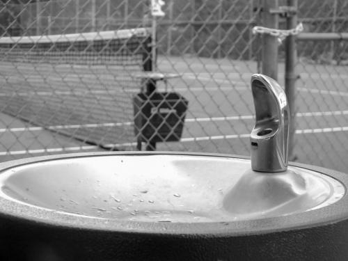 Drinking Fountain at the Tennis Courts at Wulf Rec Center.  